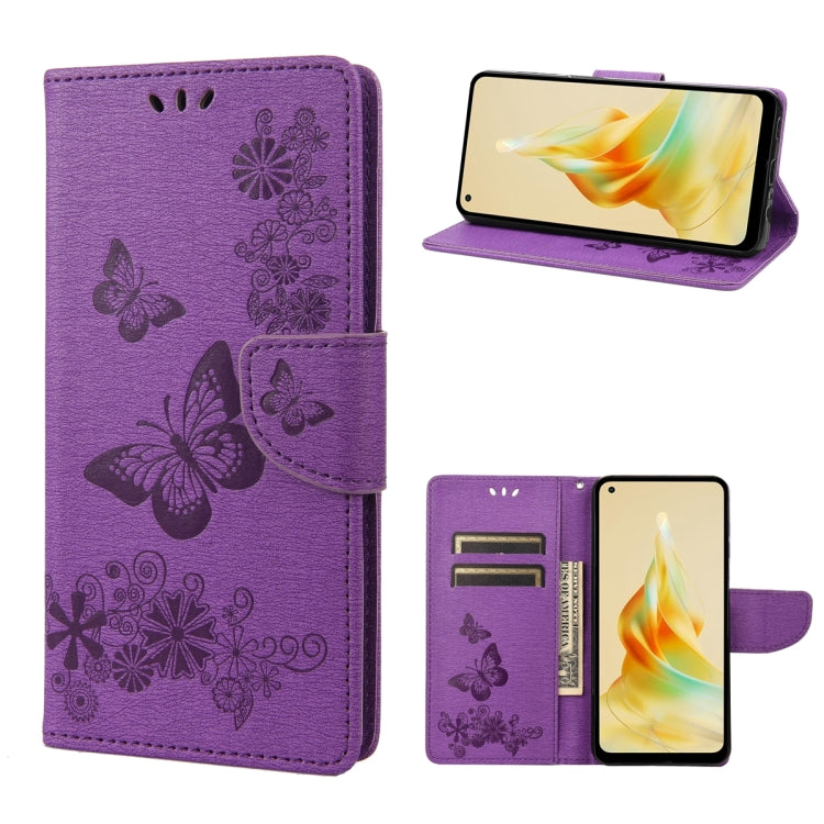 Butterfly Embossed Horizontal Flip Leather Phone Case, For OPPO Reno8 T 4G, For Xiaomi Redmi Note 12 5G Global / Poco X5 5G, For Xiaomi Redmi Note 12 Pro 5G Global, For Xiaomi Redmi Note 12 Pro+ 5G Global