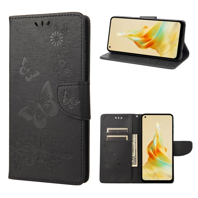 Butterfly Embossed Horizontal Flip Leather Phone Case, For OPPO Reno8 T 4G, For Xiaomi Redmi Note 12 5G Global / Poco X5 5G, For Xiaomi Redmi Note 12 Pro 5G Global, For Xiaomi Redmi Note 12 Pro+ 5G Global
