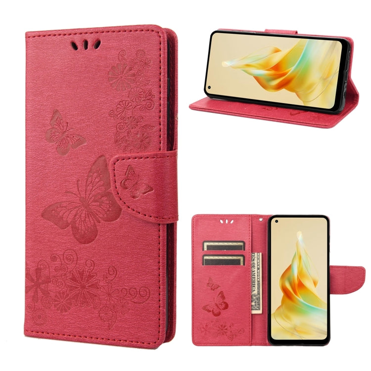 Butterfly Embossed Horizontal Flip Leather Phone Case, For OPPO Reno8 T 4G, For Xiaomi Redmi Note 12 5G Global / Poco X5 5G, For Xiaomi Redmi Note 12 Pro 5G Global, For Xiaomi Redmi Note 12 Pro+ 5G Global