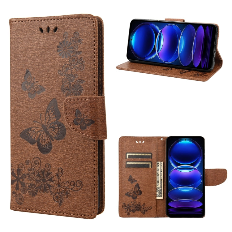 Butterfly Embossed Horizontal Flip Leather Phone Case, For OPPO Reno8 T 4G, For Xiaomi Redmi Note 12 5G Global / Poco X5 5G, For Xiaomi Redmi Note 12 Pro 5G Global, For Xiaomi Redmi Note 12 Pro+ 5G Global