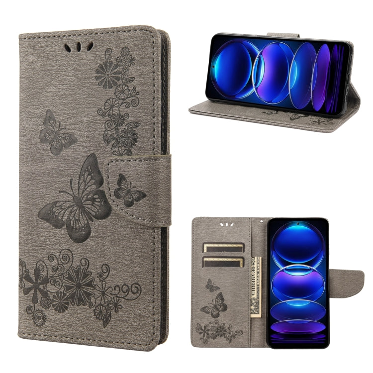 Butterfly Embossed Horizontal Flip Leather Phone Case, For OPPO Reno8 T 4G, For Xiaomi Redmi Note 12 5G Global / Poco X5 5G, For Xiaomi Redmi Note 12 Pro 5G Global, For Xiaomi Redmi Note 12 Pro+ 5G Global