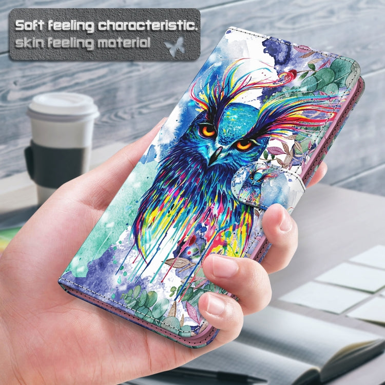 3D Painting Pattern TPU + PU Leather Phone Case, For Motorola Moto G73, For OnePlus 11, For Samsung Galaxy A24, For Samsung Galaxy A34 5G