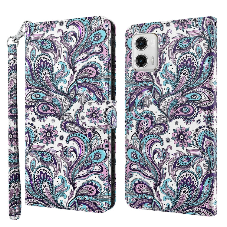 3D Painting Pattern TPU + PU Leather Phone Case, For Motorola Moto G73, For OnePlus 11, For Samsung Galaxy A24, For Samsung Galaxy A34 5G