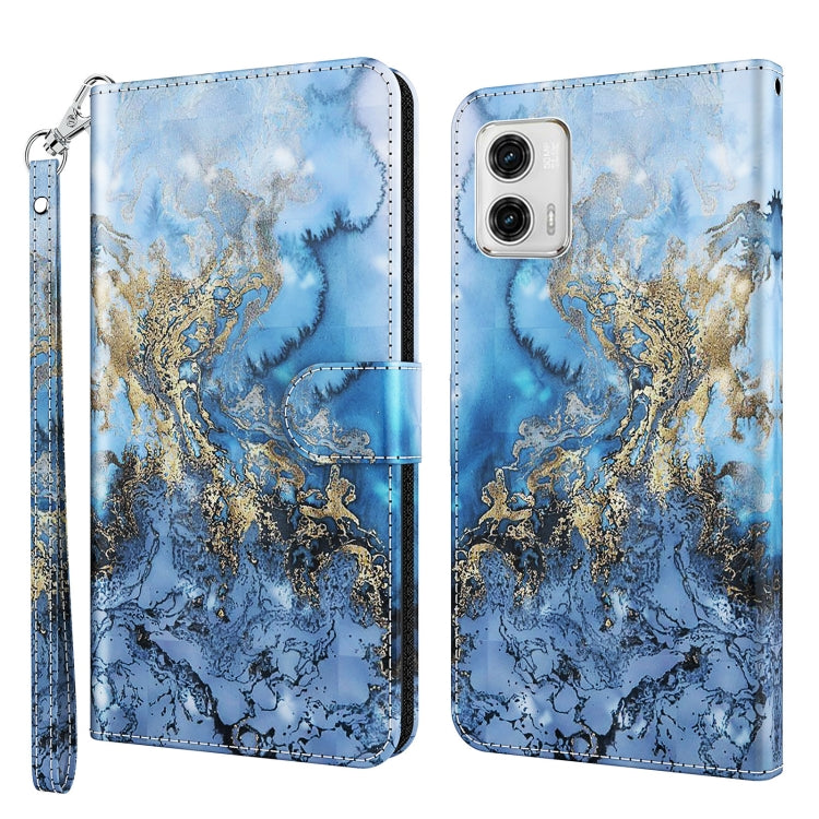 3D Painting Pattern TPU + PU Leather Phone Case, For Motorola Moto G73, For OnePlus 11, For Samsung Galaxy A24, For Samsung Galaxy A34 5G