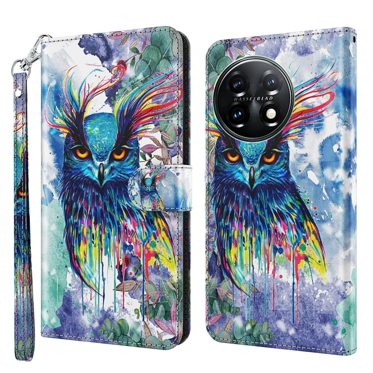 3D Painting Pattern TPU + PU Leather Phone Case, For Motorola Moto G73, For OnePlus 11, For Samsung Galaxy A24, For Samsung Galaxy A34 5G