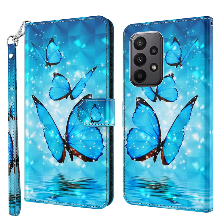 3D Painting Pattern TPU + PU Leather Phone Case, For Motorola Moto G73, For OnePlus 11, For Samsung Galaxy A24, For Samsung Galaxy A34 5G