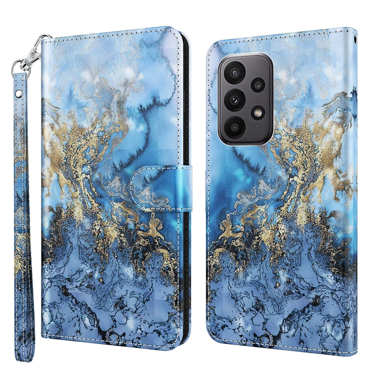 3D Painting Pattern TPU + PU Leather Phone Case, For Motorola Moto G73, For OnePlus 11, For Samsung Galaxy A24, For Samsung Galaxy A34 5G
