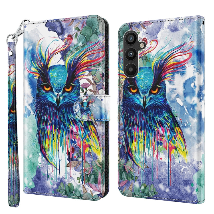 3D Painting Pattern TPU + PU Leather Phone Case, For Motorola Moto G73, For OnePlus 11, For Samsung Galaxy A24, For Samsung Galaxy A34 5G