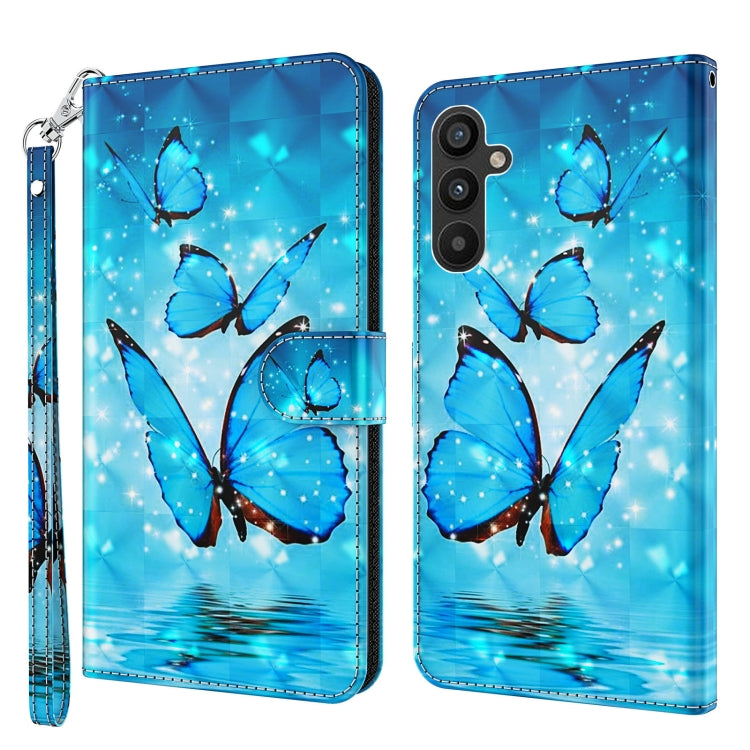 3D Painting Pattern TPU + PU Leather Phone Case, For Motorola Moto G73, For OnePlus 11, For Samsung Galaxy A24, For Samsung Galaxy A34 5G