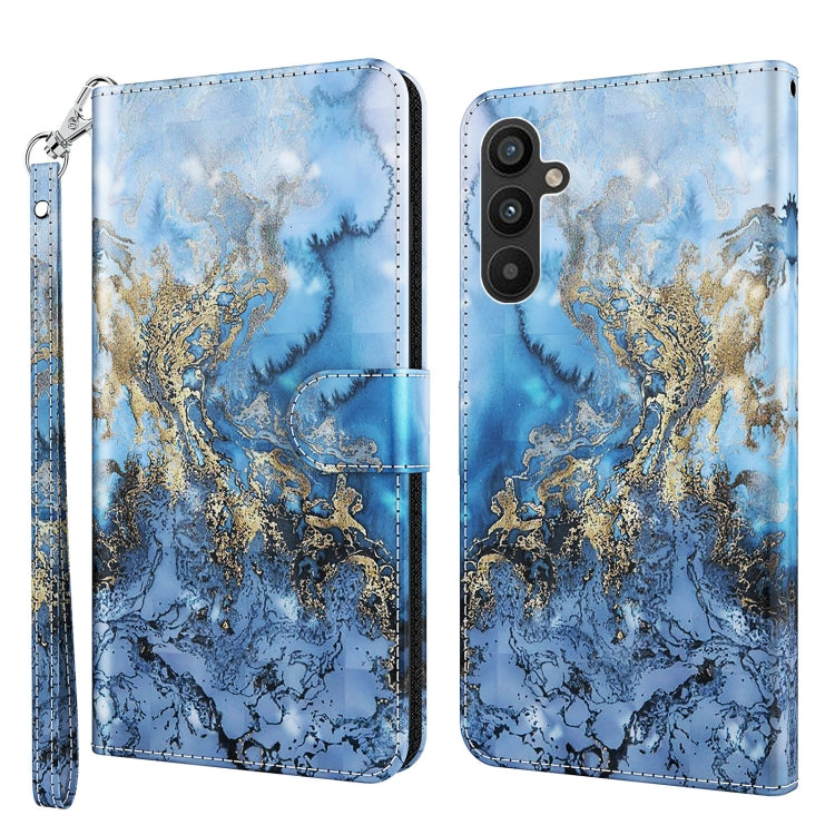 3D Painting Pattern TPU + PU Leather Phone Case, For Motorola Moto G73, For OnePlus 11, For Samsung Galaxy A24, For Samsung Galaxy A34 5G