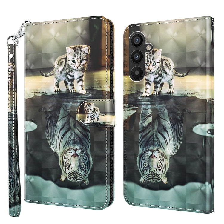 3D Painting Pattern TPU + PU Leather Phone Case, For Motorola Moto G73, For OnePlus 11, For Samsung Galaxy A24, For Samsung Galaxy A34 5G