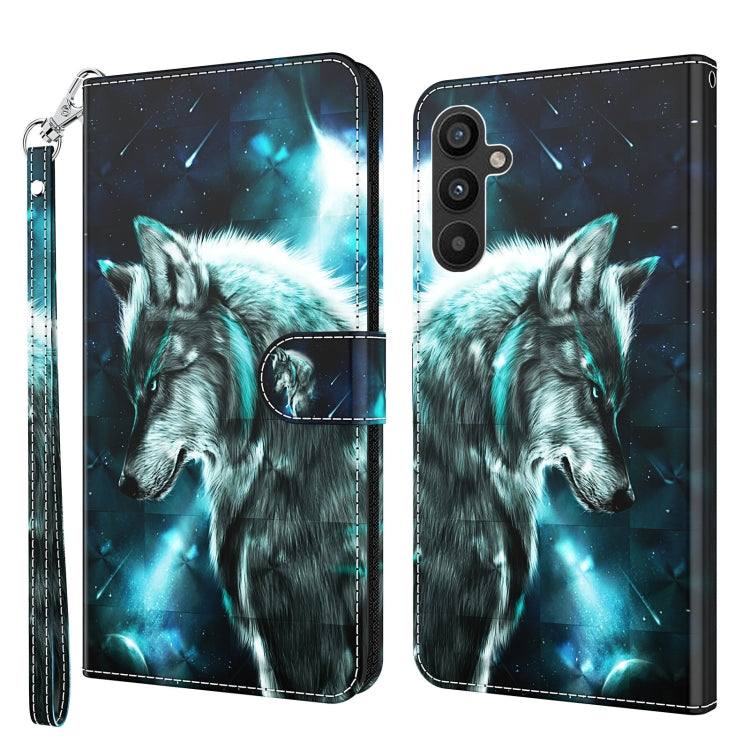 3D Painting Pattern TPU + PU Leather Phone Case, For Motorola Moto G73, For OnePlus 11, For Samsung Galaxy A24, For Samsung Galaxy A34 5G