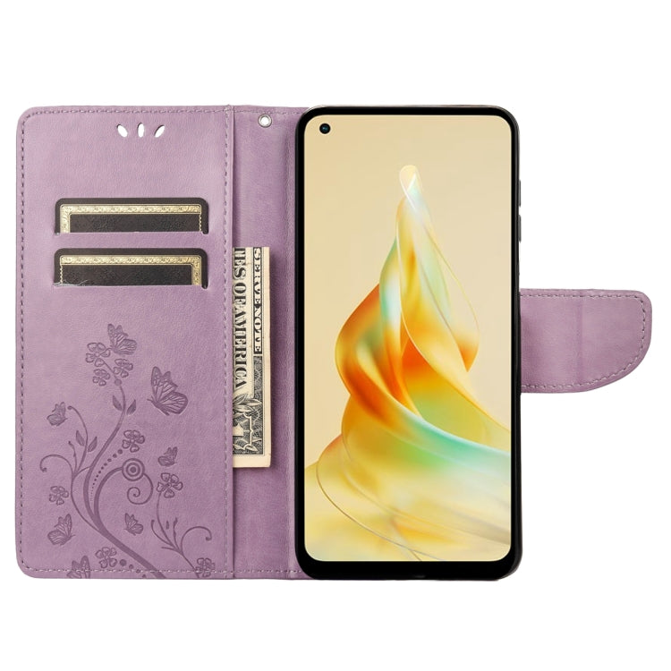 Butterfly Flower Pattern Leather Phone Case, For OPPO Reno8 T 4G, For Xiaomi Redmi Note 12 5G Global / Poco X5 5G, For Xiaomi Redmi Note 12 Pro 5G Global, For Xiaomi Redmi Note 12 Pro+ 5G Global