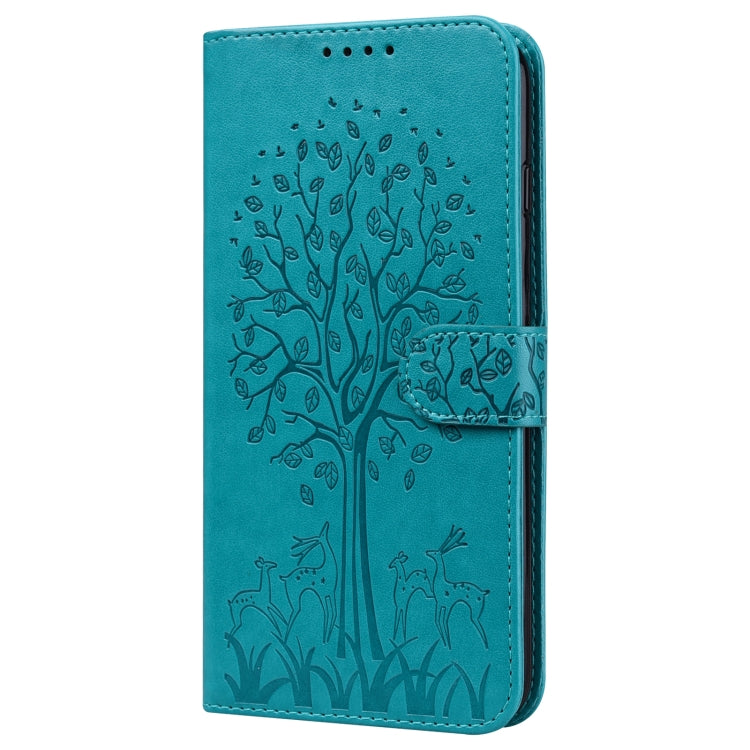 Tree & Deer Pattern Pressed Printing Horizontal Flip Leather Phone Case, For Samsung Galaxy S23 5G, For Samsung Galaxy S23+ 5G, For Samsung Galaxy S23 Ultra 5G, For Samsung Galaxy A14 5G, For Samsung Galaxy A34 5G, For Samsung Galaxy A54 5G