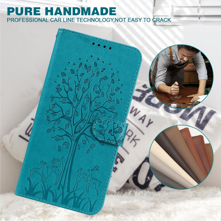 Tree & Deer Pattern Pressed Printing Horizontal Flip Leather Phone Case, For Samsung Galaxy S23 5G, For Samsung Galaxy S23+ 5G, For Samsung Galaxy S23 Ultra 5G, For Samsung Galaxy A14 5G, For Samsung Galaxy A34 5G, For Samsung Galaxy A54 5G