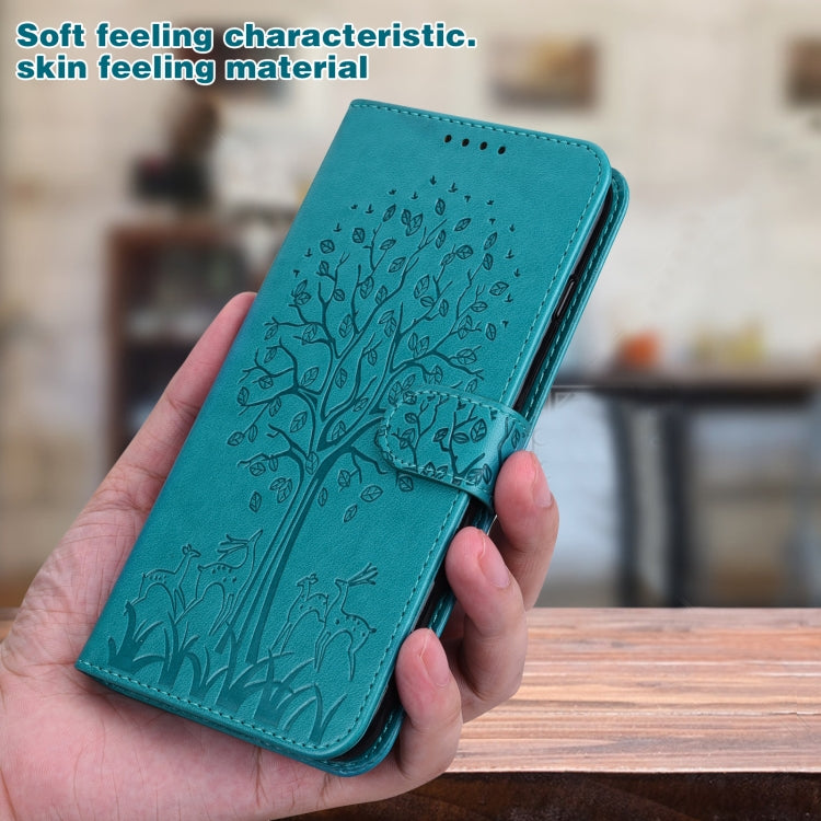 Tree & Deer Pattern Pressed Printing Horizontal Flip Leather Phone Case, For Samsung Galaxy S23 5G, For Samsung Galaxy S23+ 5G, For Samsung Galaxy S23 Ultra 5G, For Samsung Galaxy A14 5G, For Samsung Galaxy A34 5G, For Samsung Galaxy A54 5G