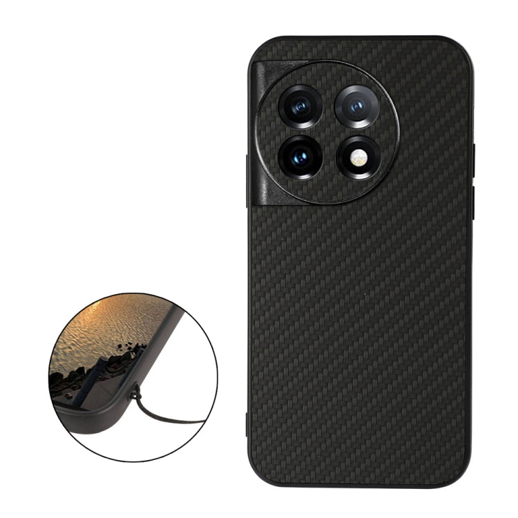 Accurate Hole Carbon Fiber Texture PU Phone Case, For OnePlus 11 5G, For OnePlus Ace 2 / 11R, For Samsung Galaxy A24