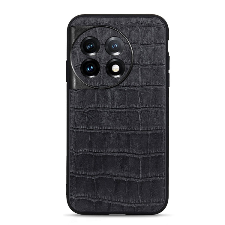 Accurate Hole Crocodile Texture Genuine Leather Phone Case, For OnePlus 11 5G, For OnePlus Ace 2 / 11R, For Samsung Galaxy A24