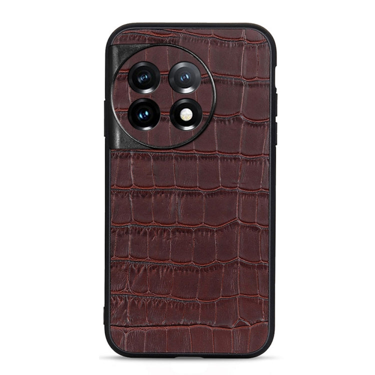 Accurate Hole Crocodile Texture Genuine Leather Phone Case, For OnePlus 11 5G, For OnePlus Ace 2 / 11R, For Samsung Galaxy A24