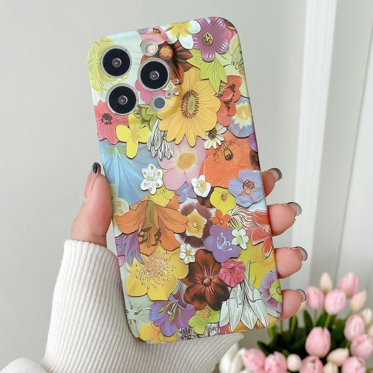 Water Sticker Flower Pattern PC Phone Case, For iPhone 14 Pro Max, For iPhone 14 Pro, For iPhone 14, For iPhone 14 Plus