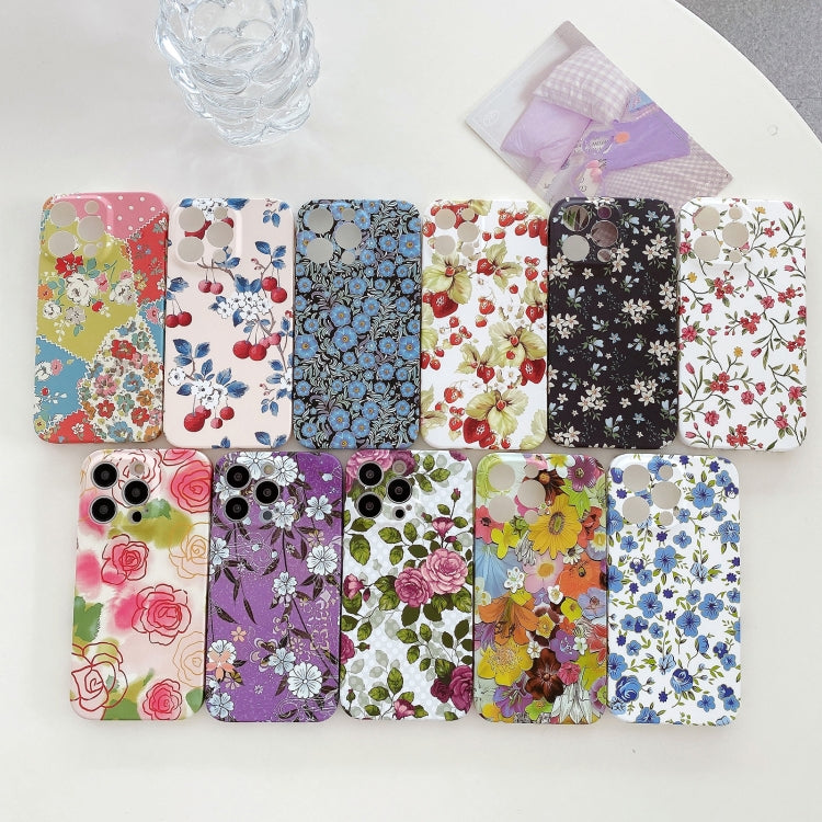 Water Sticker Flower Pattern PC Phone Case, For iPhone 14 Pro Max, For iPhone 14 Pro, For iPhone 14, For iPhone 14 Plus