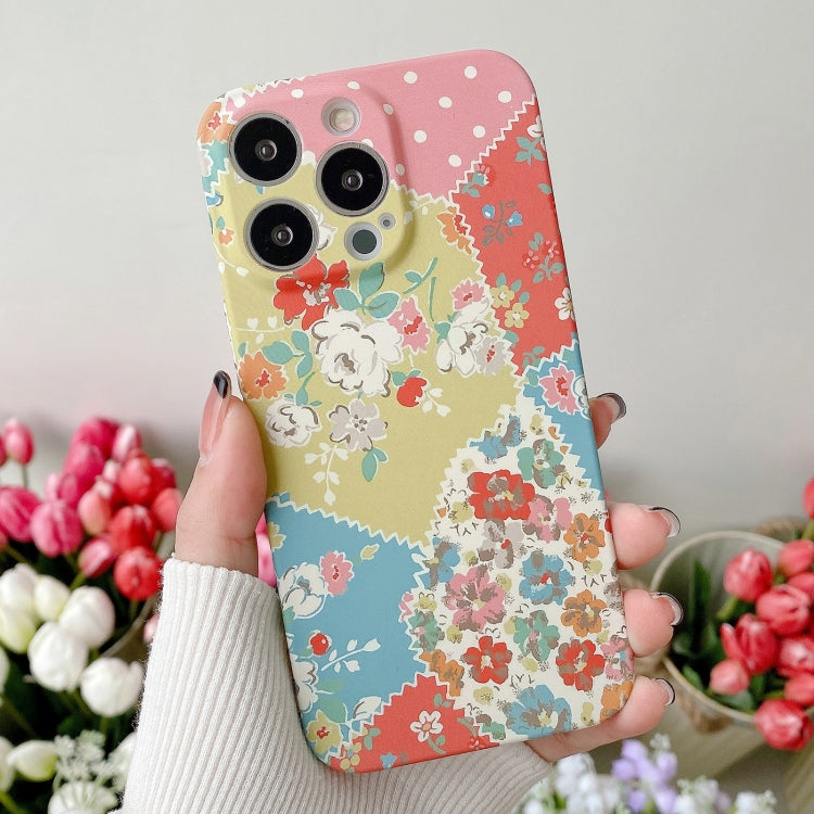 Water Sticker Flower Pattern PC Phone Case, For iPhone 13 Pro Max, For iPhone 13 Pro, For iPhone 13, For iPhone 13 mini