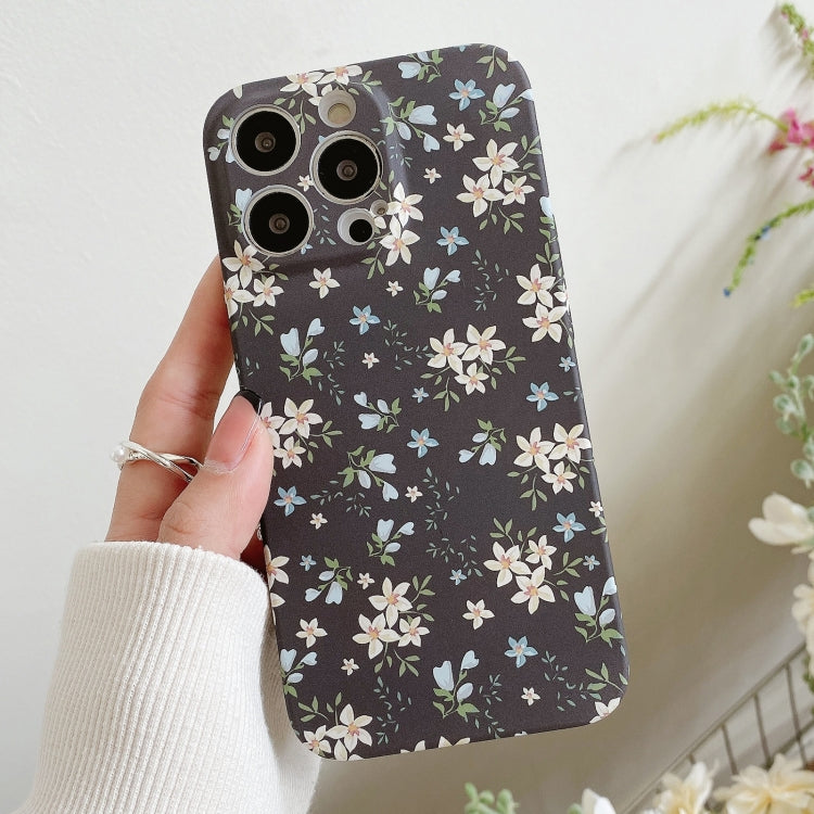 Water Sticker Flower Pattern PC Phone Case, For iPhone 13 Pro Max, For iPhone 13 Pro, For iPhone 13, For iPhone 13 mini