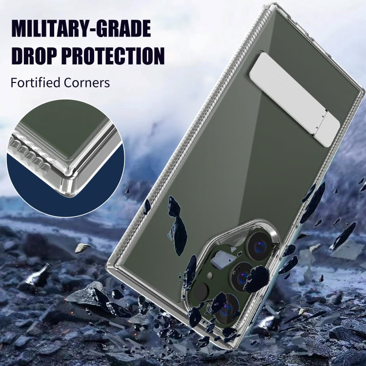 High Transparent Holder Phone Case, For Samsung Galaxy S23 5G, For Samsung Galaxy S23+ 5G, For Samsung Galaxy S23 Ultra 5G