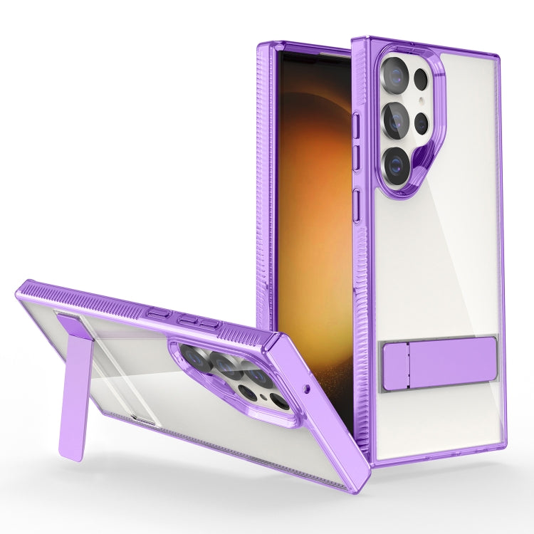 High Transparent Holder Phone Case, For Samsung Galaxy S23 5G, For Samsung Galaxy S23+ 5G, For Samsung Galaxy S23 Ultra 5G