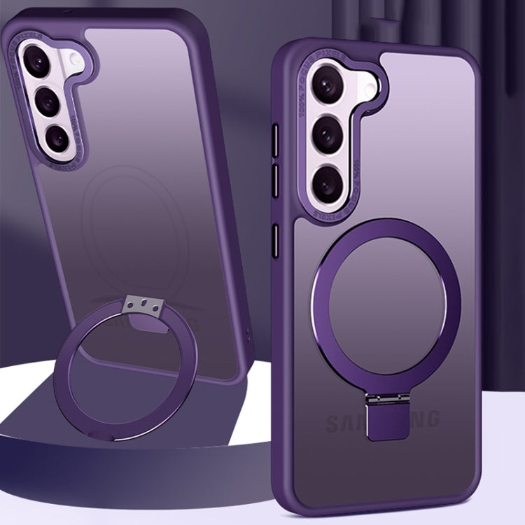Skin Feel MagSafe Magnetic Holder Phone Case, For Samsung Galaxy S23 5G, For Samsung Galaxy S23+ 5G, For Samsung Galaxy S23 Ultra 5G
