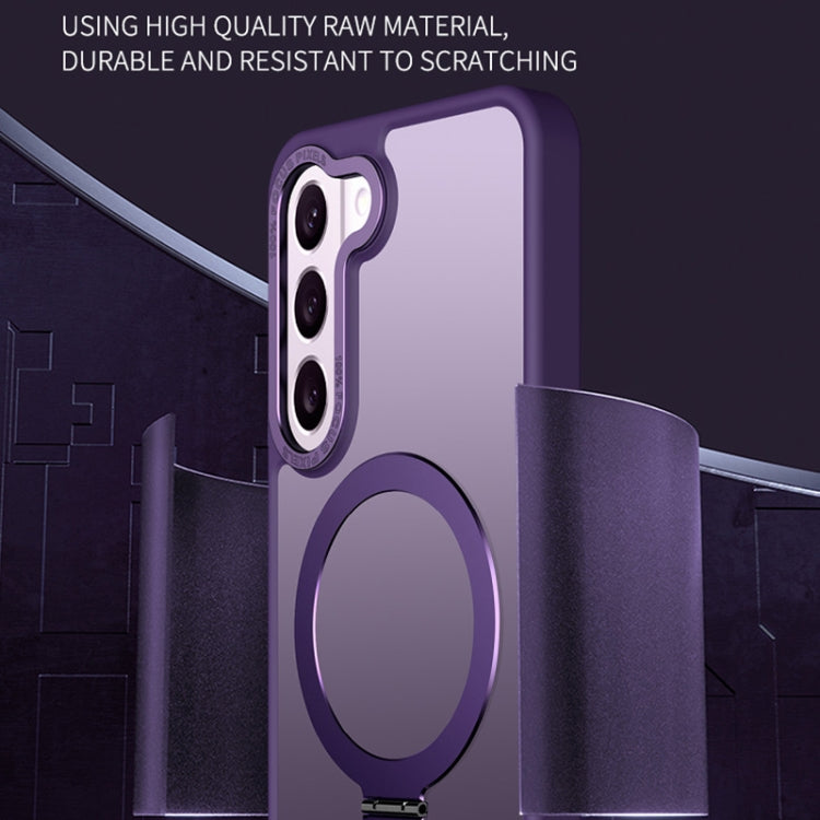 Skin Feel MagSafe Magnetic Holder Phone Case, For Samsung Galaxy S23 5G, For Samsung Galaxy S23+ 5G, For Samsung Galaxy S23 Ultra 5G