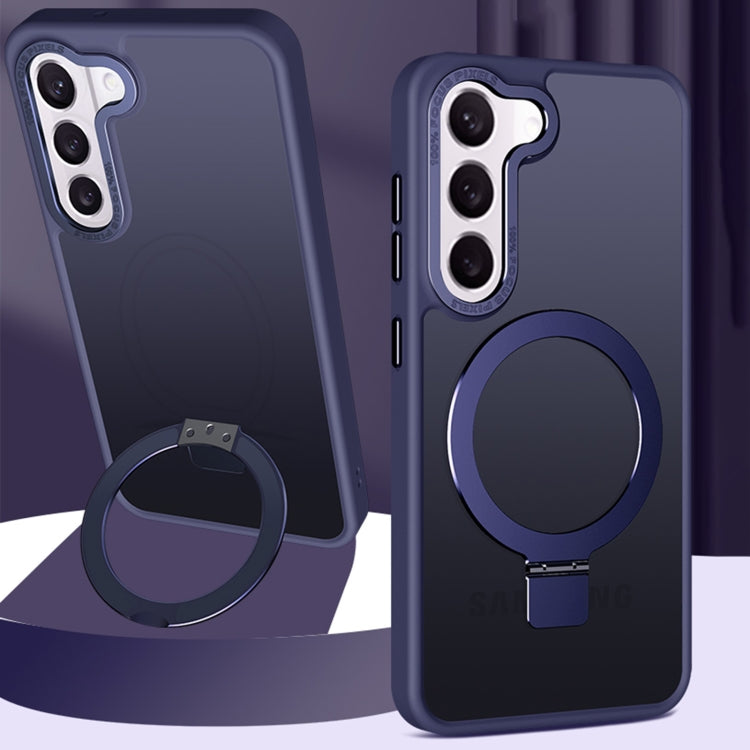 Skin Feel MagSafe Magnetic Holder Phone Case, For Samsung Galaxy S23 5G, For Samsung Galaxy S23+ 5G, For Samsung Galaxy S23 Ultra 5G
