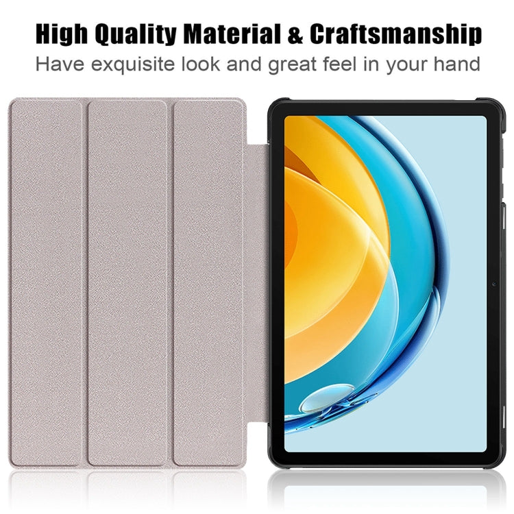 Custer Pure Color 3-Fold Holder Leather Tablet Case, For Huawei Matepad SE 10.4 2022, For Lenovo M8 4th GenTB-300FU