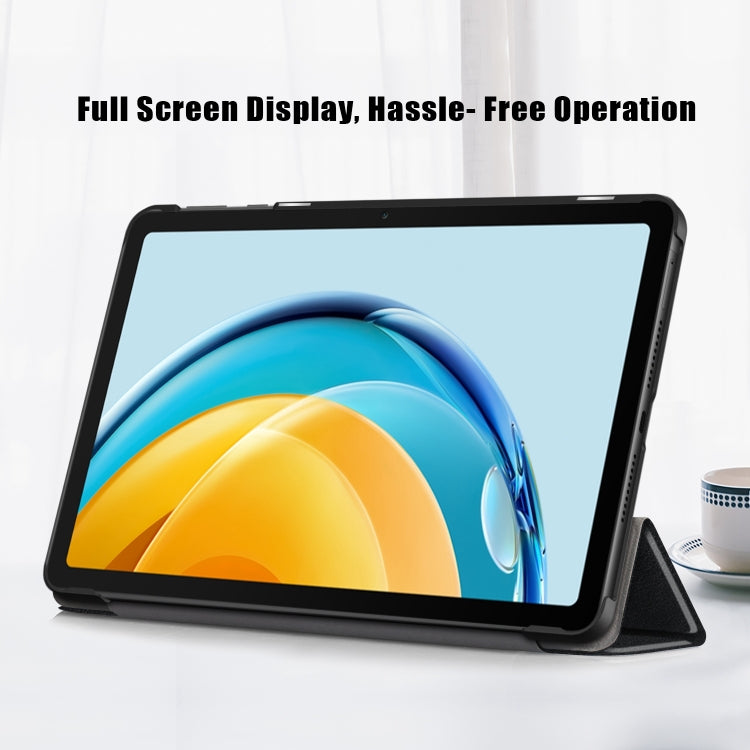 Custer Pure Color 3-Fold Holder Leather Tablet Case, For Huawei Matepad SE 10.4 2022, For Lenovo M8 4th GenTB-300FU