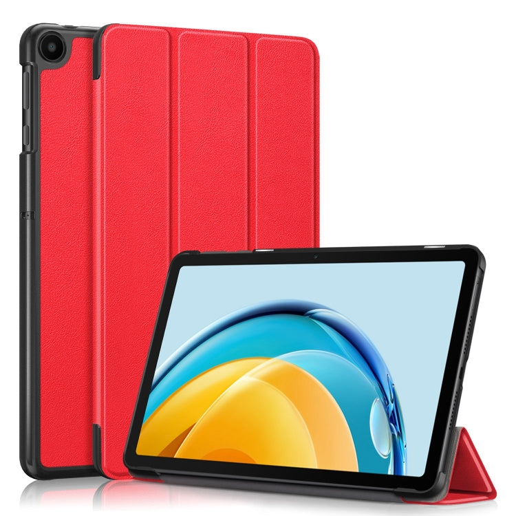 Custer Pure Color 3-Fold Holder Leather Tablet Case, For Huawei Matepad SE 10.4 2022, For Lenovo M8 4th GenTB-300FU