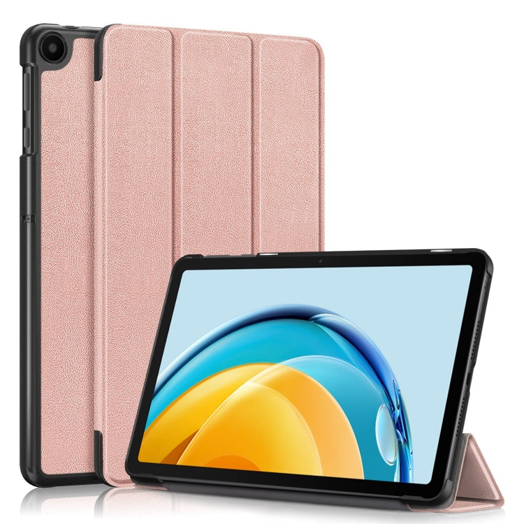 Custer Pure Color 3-Fold Holder Leather Tablet Case, For Huawei Matepad SE 10.4 2022, For Lenovo M8 4th GenTB-300FU