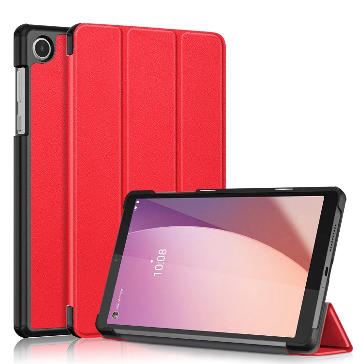 Custer Pure Color 3-Fold Holder Leather Tablet Case, For Huawei Matepad SE 10.4 2022, For Lenovo M8 4th GenTB-300FU