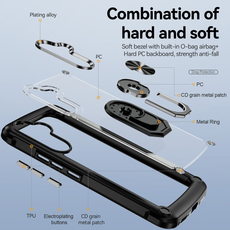 TPU + PC Lens Protection Phone Case with Ring Holder, For Samsung Galaxy A54