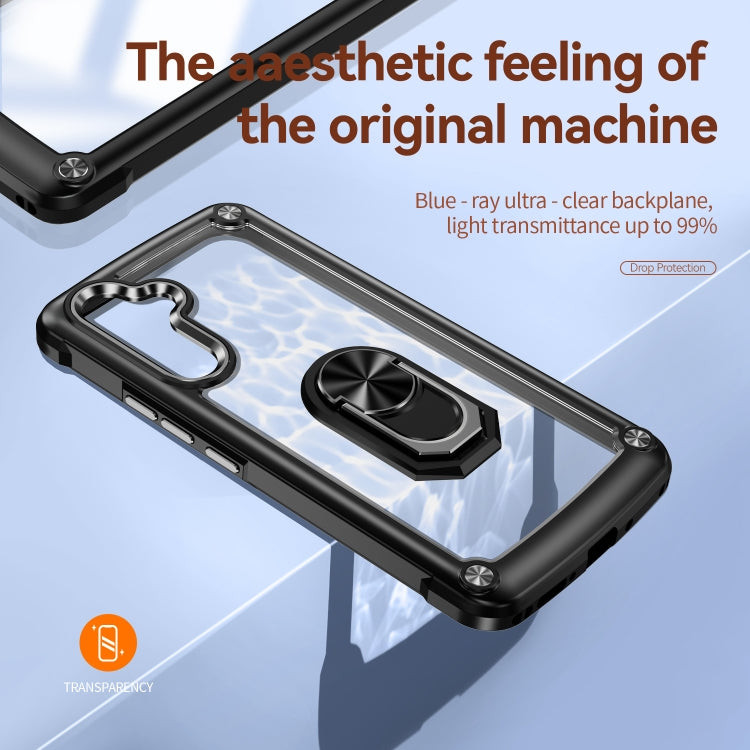 TPU + PC Lens Protection Phone Case with Ring Holder, For Samsung Galaxy A54