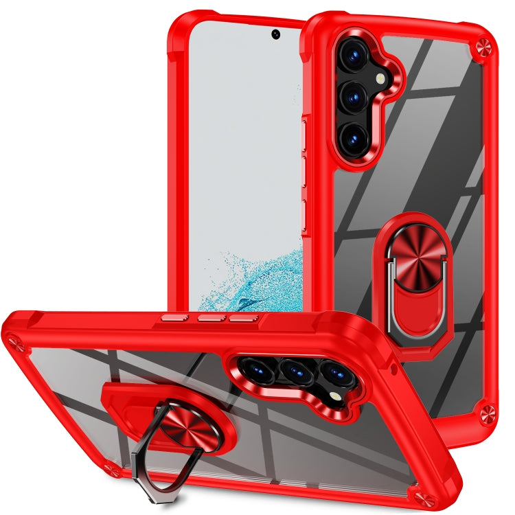 TPU + PC Lens Protection Phone Case with Ring Holder, For Samsung Galaxy A54