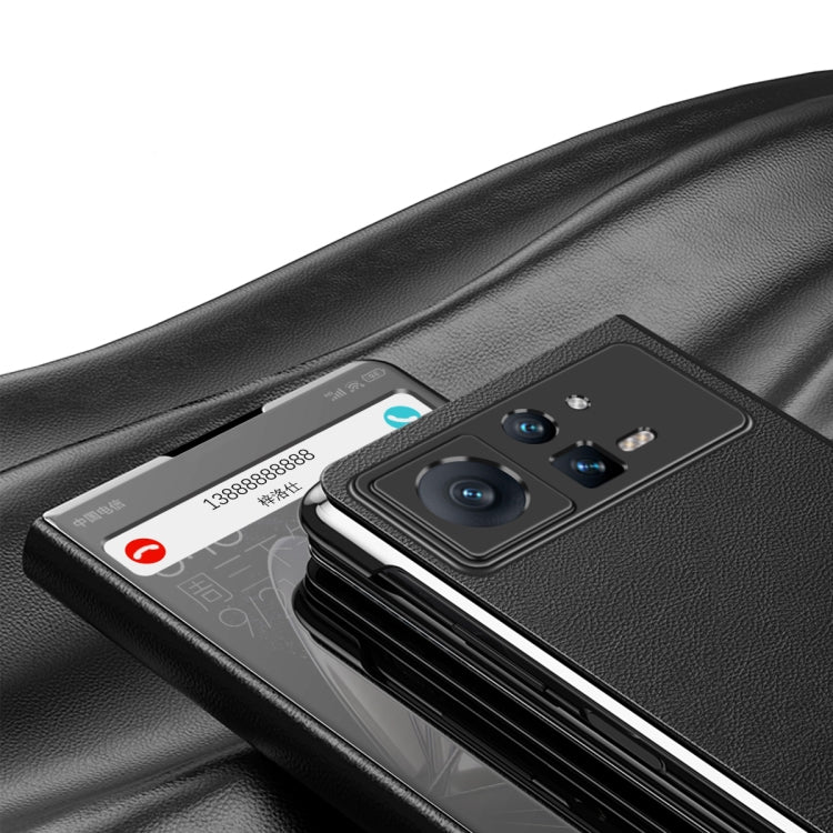 Electroplated Mirror Leather Phone Case with Holder, For Xiaomi Mix Fold 2
