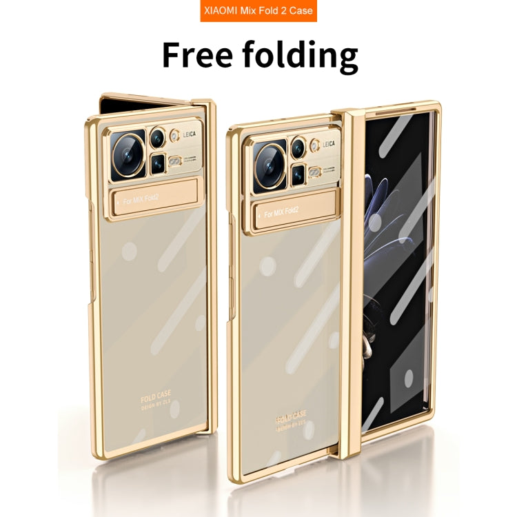 Electroplated Hinge Transparent Phone Case, For Xiaomi Mix Fold 2