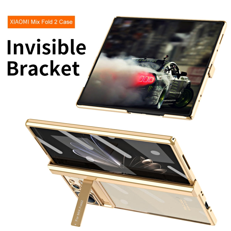 Electroplated Hinge Transparent Phone Case, For Xiaomi Mix Fold 2