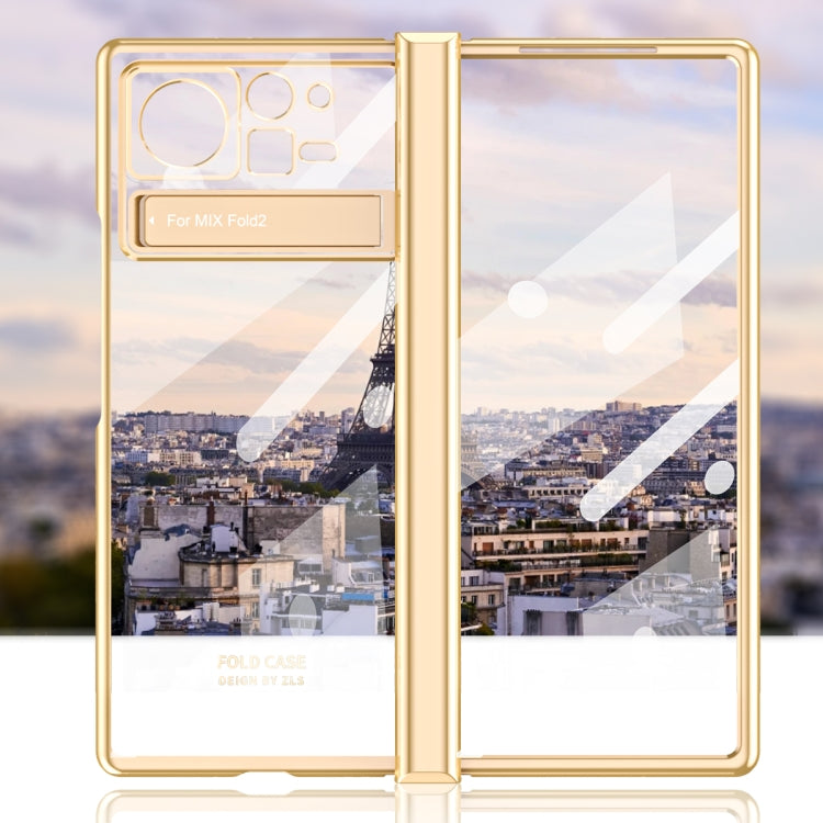 Electroplated Hinge Transparent Phone Case, For Xiaomi Mix Fold 2