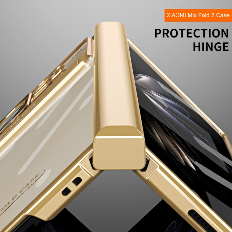 Electroplated Hinge Transparent Phone Case, For Xiaomi Mix Fold 2