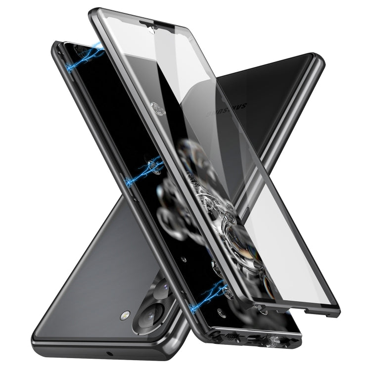 HD Full Cover Magnetic Metal Tempered Glass Phone Case, For Samsung Galaxy S23 5G, For Samsung Galaxy S23+ 5G, For Samsung Galaxy S23 Ultra 5G