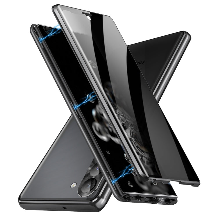 Privacy Full Cover Magnetic Metal Tempered Glass Phone Case, For Samsung Galaxy S23 5G, For Samsung Galaxy S23+ 5G, For Samsung Galaxy S23 Ultra 5G