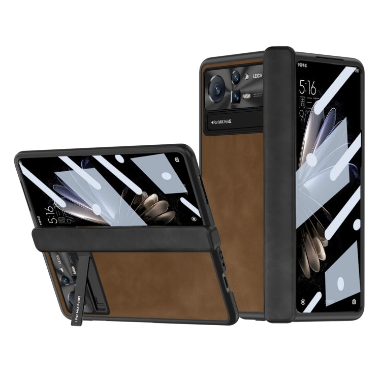 Napa Texture All-inclusive Phone Case, For Samsung Galaxy Z Fold2 5G, For Xiaomi Mix Fold 2