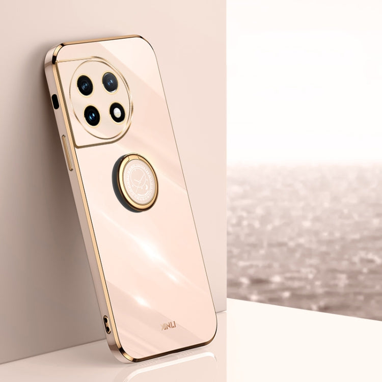 XINLI Straight Edge 6D Electroplate TPU Phone Case with Ring Holder, For OnePlus 11, For OnePlus Ace 2, For Realme GT Neo 5, For OPPO Reno8 T 5G, For vivo Y100, For Samsung Galaxy A24 4G