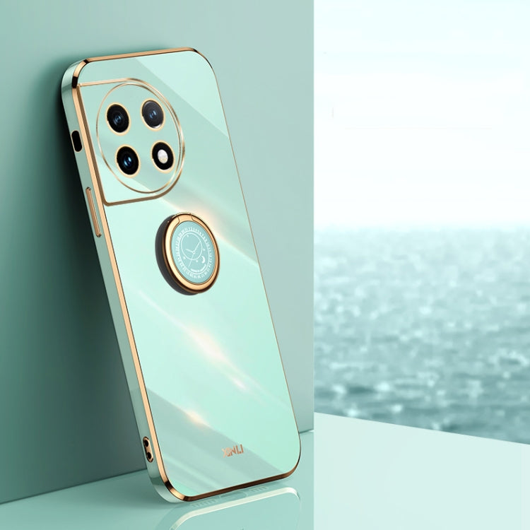 XINLI Straight Edge 6D Electroplate TPU Phone Case with Ring Holder, For OnePlus 11, For OnePlus Ace 2, For Realme GT Neo 5, For OPPO Reno8 T 5G, For vivo Y100, For Samsung Galaxy A24 4G